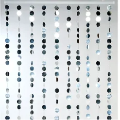 Decostar™ Spangles PVC Circles Beaded Curtain - Silver