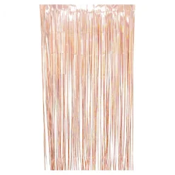 Decostar™ Sparkle Metallic Foil Fringe Curtain 96" - Rose Gold