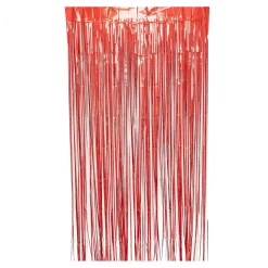 Decostar™ Sparkle Metallic Foil Fringe Curtain 96" - Red