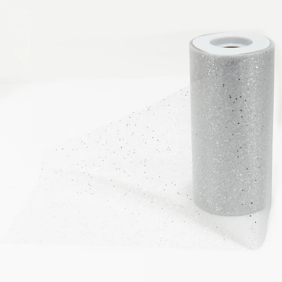 Decostar™ Sparkle Organza Rolls 6" x 25yds - Silver