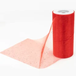Decostar™ Sparkle Organza Rolls 6" x 25yds - Red
