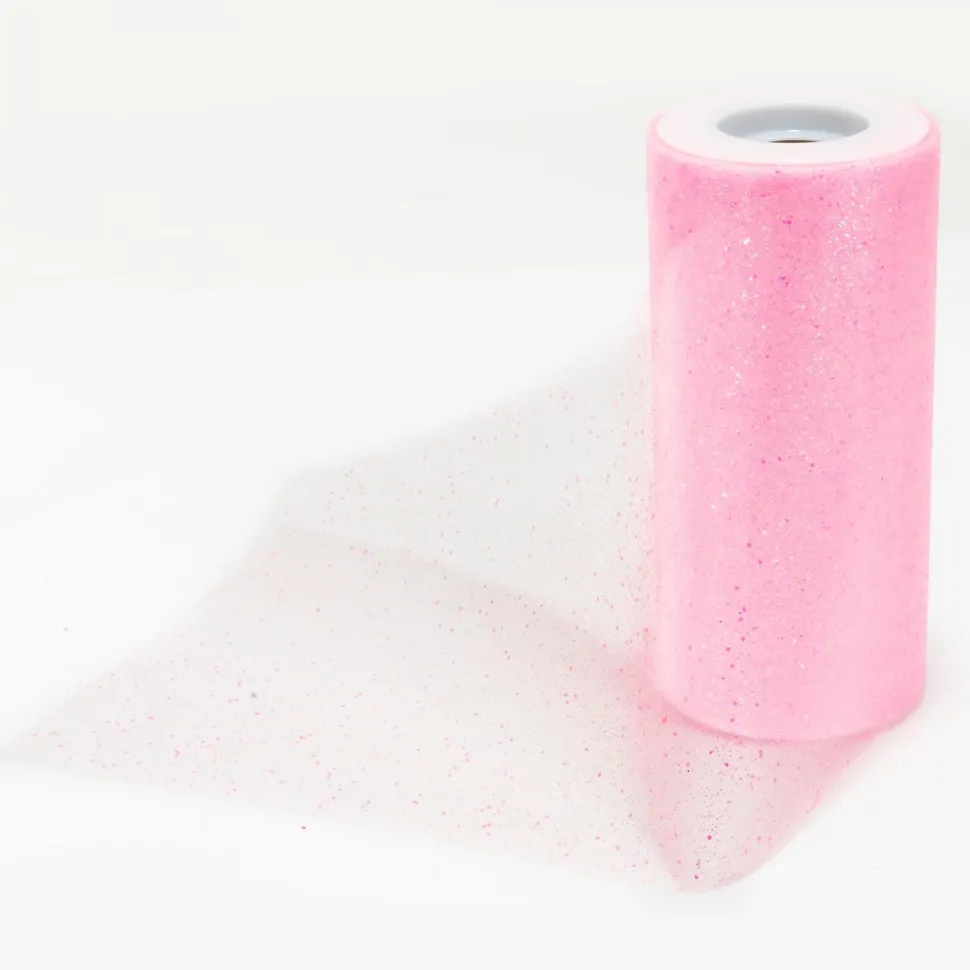 Decostar™ Sparkle Organza Rolls 6" x 25yds - Pink