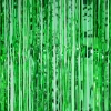 Decostar™ Sparkling Metallic Foil Fringe Curtain 96" - 12 Pieces - Green