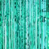 Decostar™ Sparkling Metallic Foil Fringe Curtain 96" - 12 Pieces - Aqua