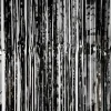 Decostar™ Sparkling Metallic Foil Fringe Curtain 96" 12 Pieces - Black