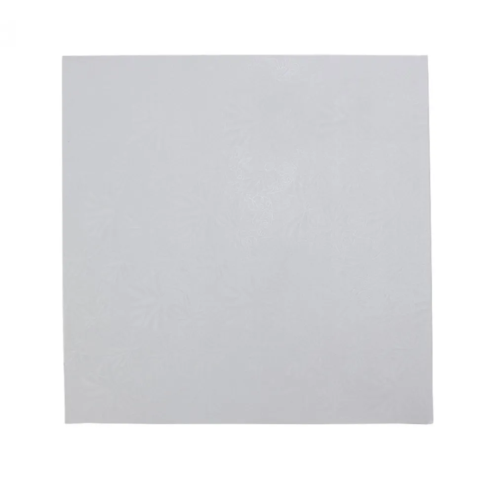 Decostar™ Square Foil Covered Cake Board 10" 5pc/pack - White