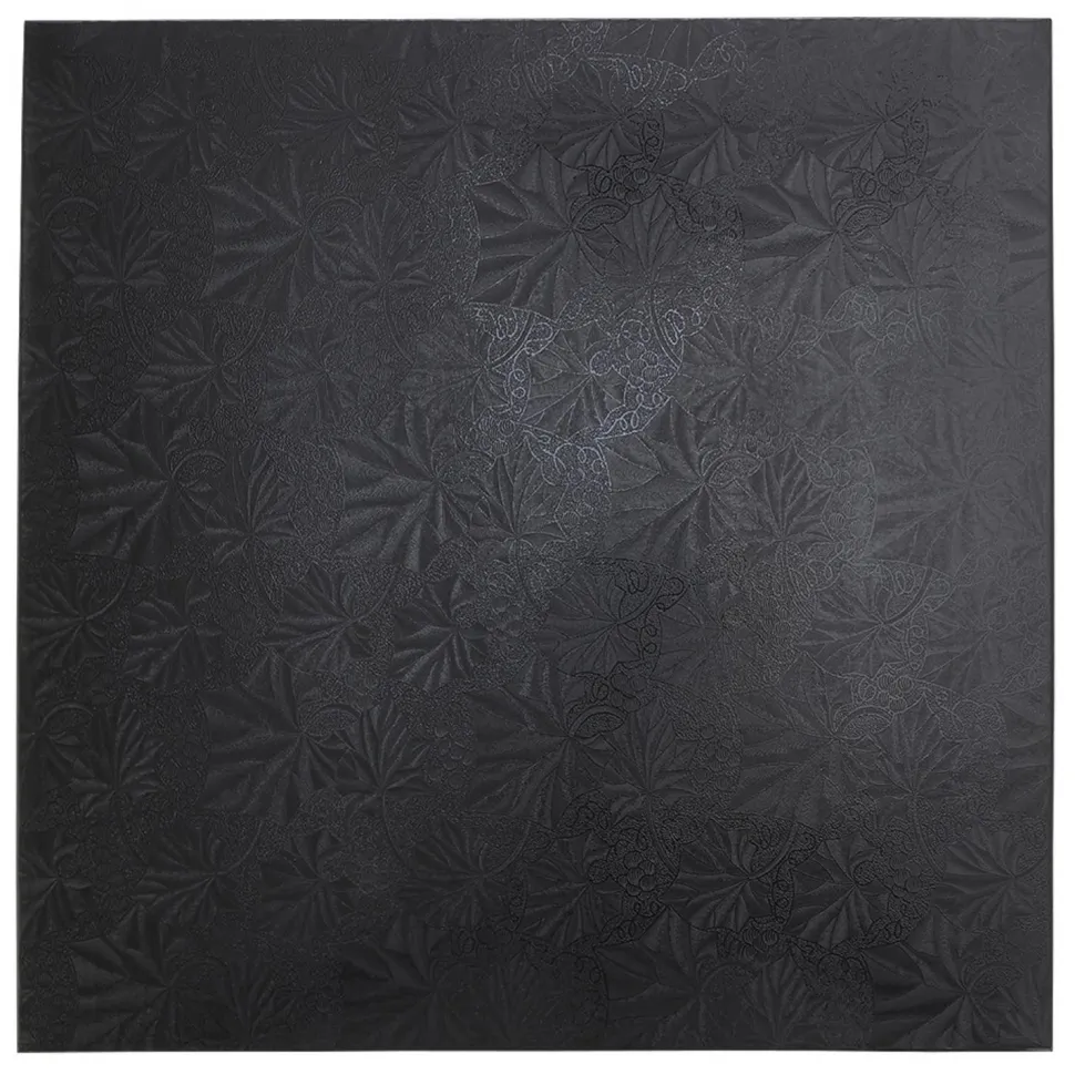 Decostar™ Square Foil Covered Cake Board 14" 5pc/pack - Black