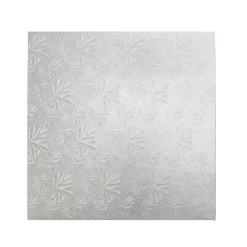 Decostar™ Square Foil Covered Cake Drum 10" 5pc/pack - Silver