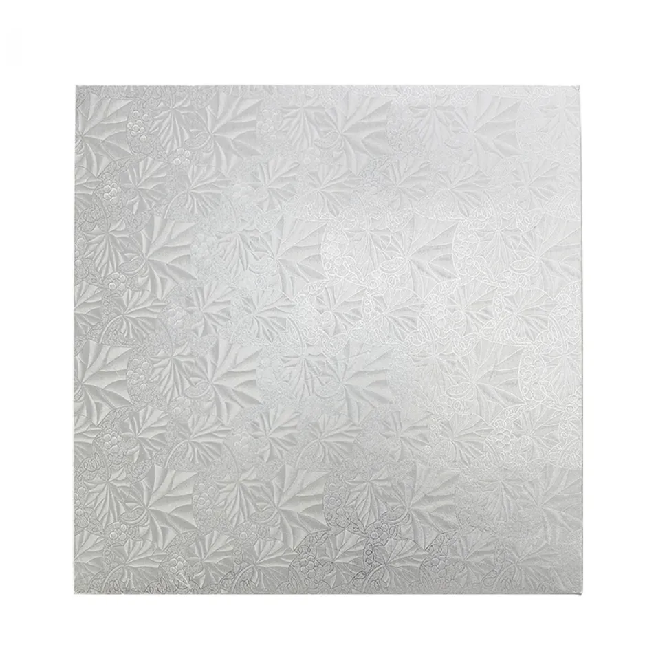 Decostar™ Square Foil Covered Cake Drum 10" 5pc/pack - Silver