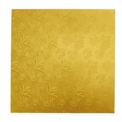 Decostar™ Square Foil Covered Cake Drum 12" 5pc/pack - Gold