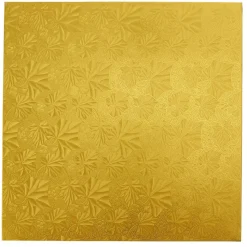 Decostar™ Square Foil Covered Cake Board 14" 5pc/pack - Gold