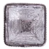 DecoStar™ Square Glass w/ Antiqued Black Metal Trim Candle Holder - 3.3" - 6 PACK