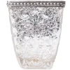 DecoStar™ Square Glass w/ Antiqued Black Metal Trim Vase/Candle Holder - 5" - 6 PACK