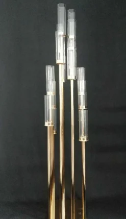 Decostar™ Square Metal Cluster Candle Holder, Sixteen Arm 58"- Gold