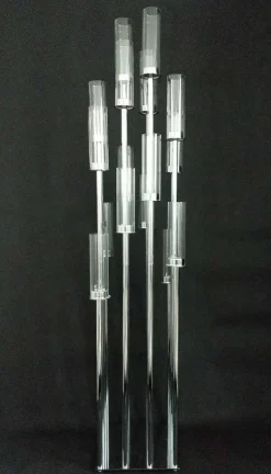 Decostar™ Square Metal Cluster Candle Holder, Sixteen Arm 58"- Silver