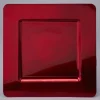 Decostar™ Square Plastic Charger Plate 13" - Red - 24 Pieces