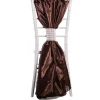 DecoStar™ Taffeta Single Piece Simple Back Chair Accent - Chocolate Brown