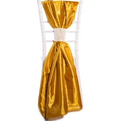 DecoStar™ Taffeta Single Piece Simple Back Chair Accent - Copper