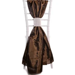 DecoStar™ Taffeta Single Piece Simple Back Chair Accent - Dark Brown