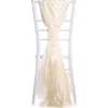 DecoStar™ Taffeta Single Piece Simple Back Chair Accent - Ivory