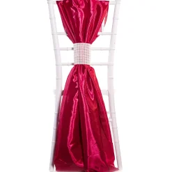 DecoStar™ Taffeta Single Piece Simple Back Chair Accent - Fuchsia