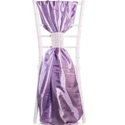 DecoStar™ Taffeta Single Piece Simple Back Chair Accent - Lilac