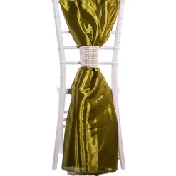 DecoStar™ Taffeta Single Piece Simple Back Chair Accent - Olive
