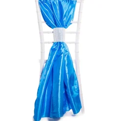 DecoStar™ Taffeta Single Piece Simple Back Chair Accent - Turquoise