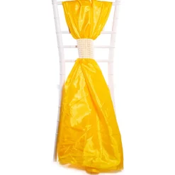 DecoStar™ Taffeta Single Piece Simple Back Chair Accent - Sun Flower