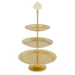 Decostar™ 3 Tier Dessert Stand 18" - Gold