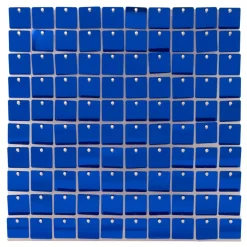 Decostar™ 24 Tiles - Square Clear Frame Spangle Wall Décor - Royal Blue