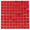 Decostar™ 24 Tiles - Square Clear Frame Spangle Wall Décor - Red