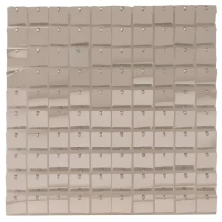 Decostar™ 24 Tiles - Square Clear Frame Spangle Wall Décor - Silver