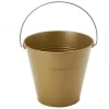 Decostar™ Tin Metal Pail Bucket - 6 Pieces - Gold