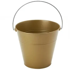 Decostar™ Tin Metal Pail Bucket - 6 Pieces - Gold
