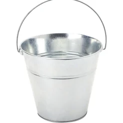 Decostar™ Tin Metal Pail Bucket - 6 Pieces - Silver