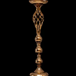 Decostar™ Twisted Aluminum Centerpiece 24.5" Gold