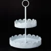 Decostar™ Two Tier Eyelet Treat Stand 13½" - White