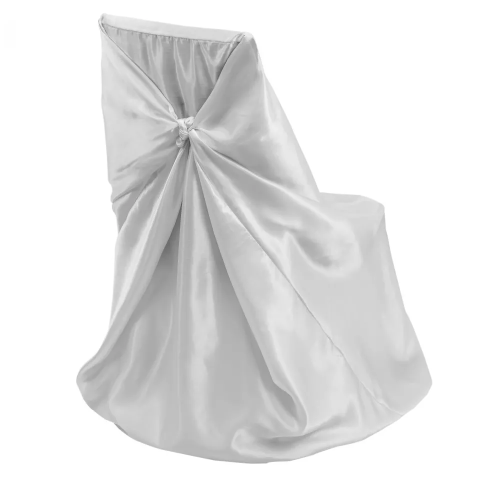 Decostar™ Universal Satin Chair Cover - Silver