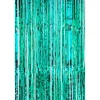 Decostar™ Value Metallic Foil Fringe Curtain 96" - Aqua