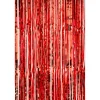 Decostar™ Value Metallic Foil Fringe Curtain 96" - Red