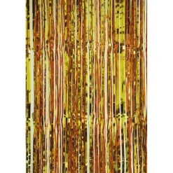 Decostar™ Value Metallic Foil Fringe Curtain 96" - Gold