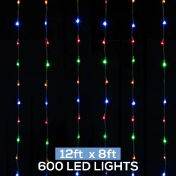 Decostar™ Waterfall Backdrop Lights " 600 LED 12' x 8' " Multicolor