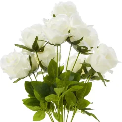 Decostar™ 23" White Artificial Flower Bouquet