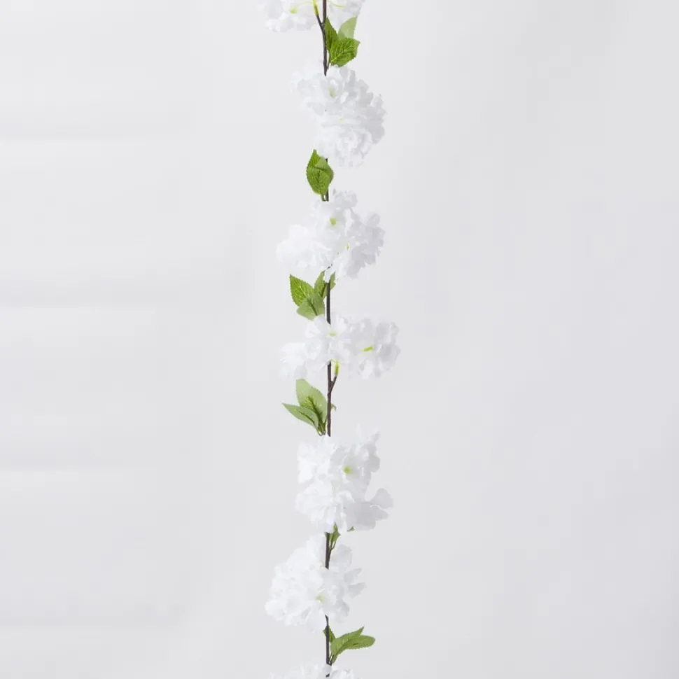 Decostar™ White 68" Artificial Flower Garland