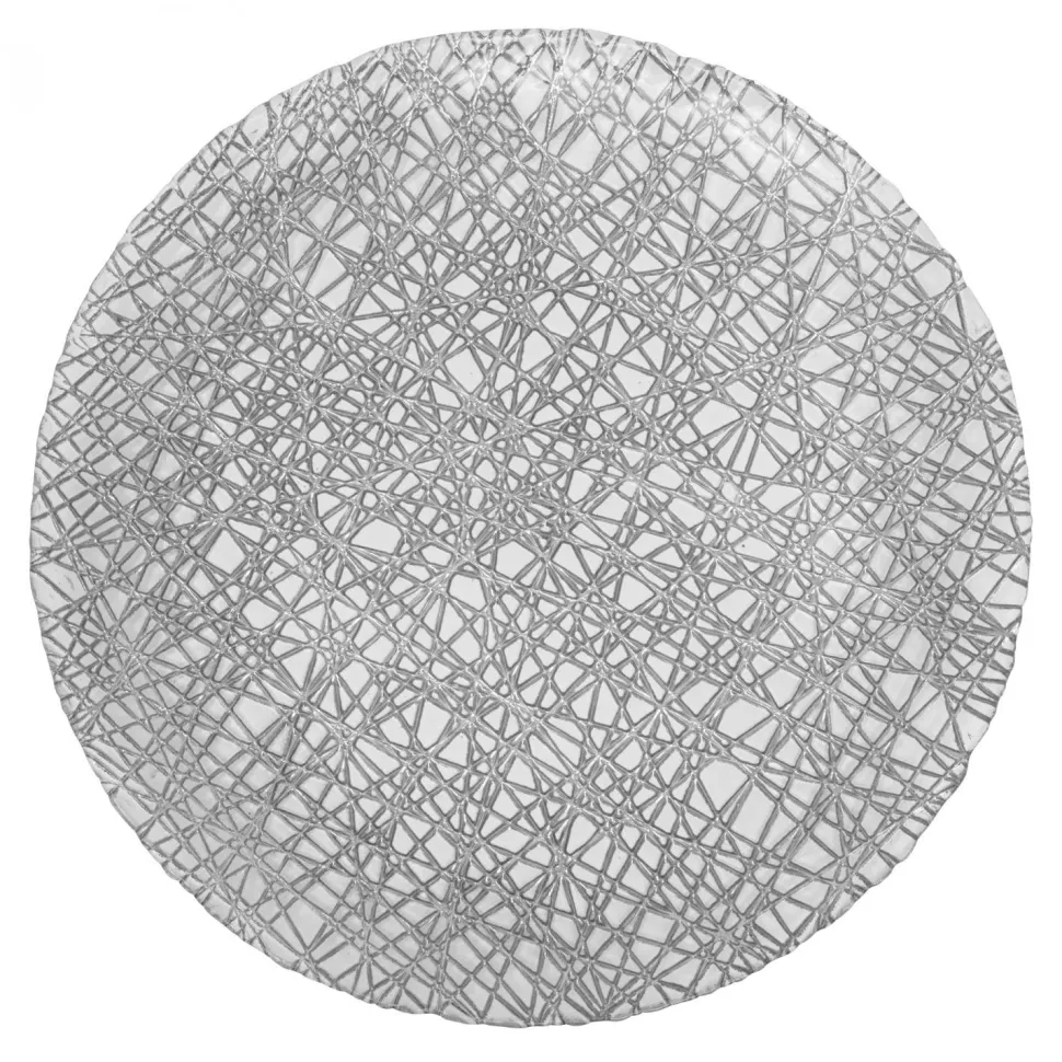 Decostar™ Wire Nest Glass Charger Plate 13" - 8 Pieces - Silver