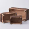 Decostar™ Wooden Box - Brown - 3 Piece Set