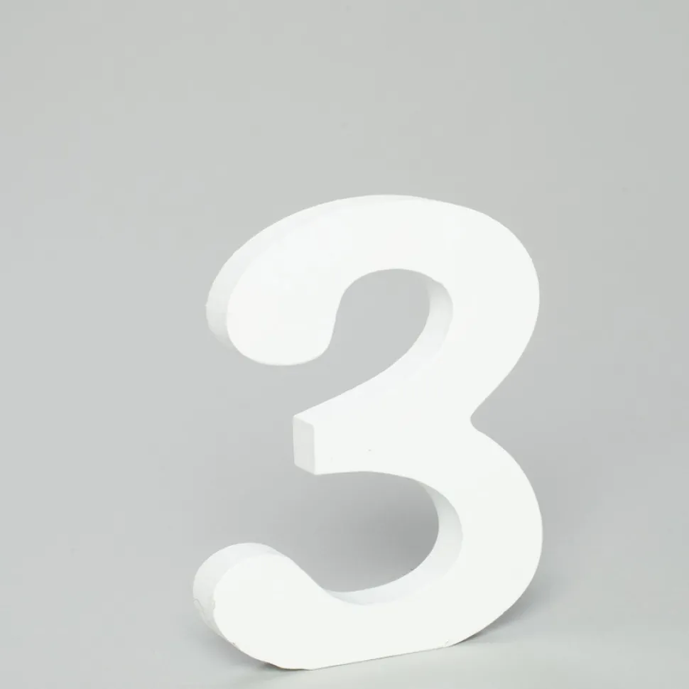Decostar™ Wood Number 3 - 5"- 24 Pieces
