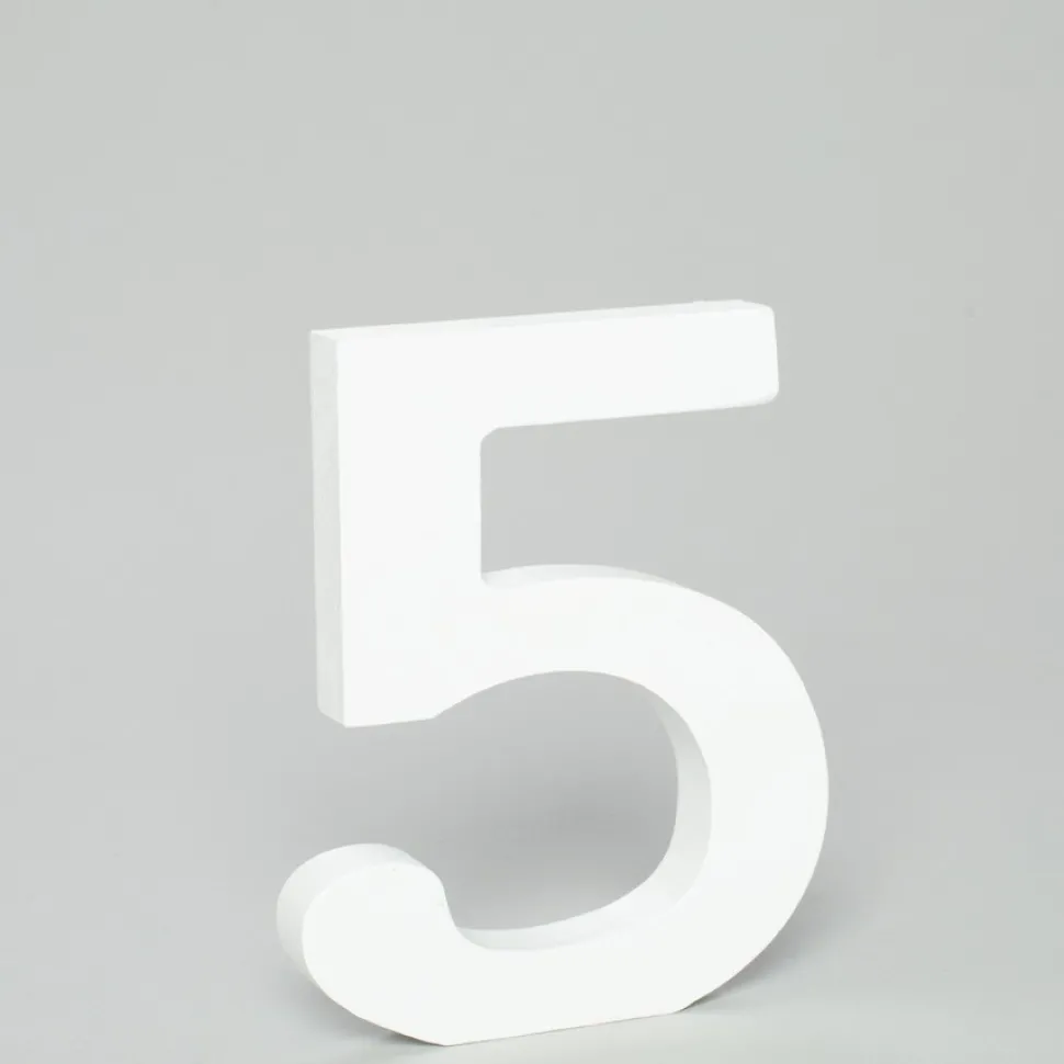 Decostar™ Wood Number 5 - 5"- 24 Pieces