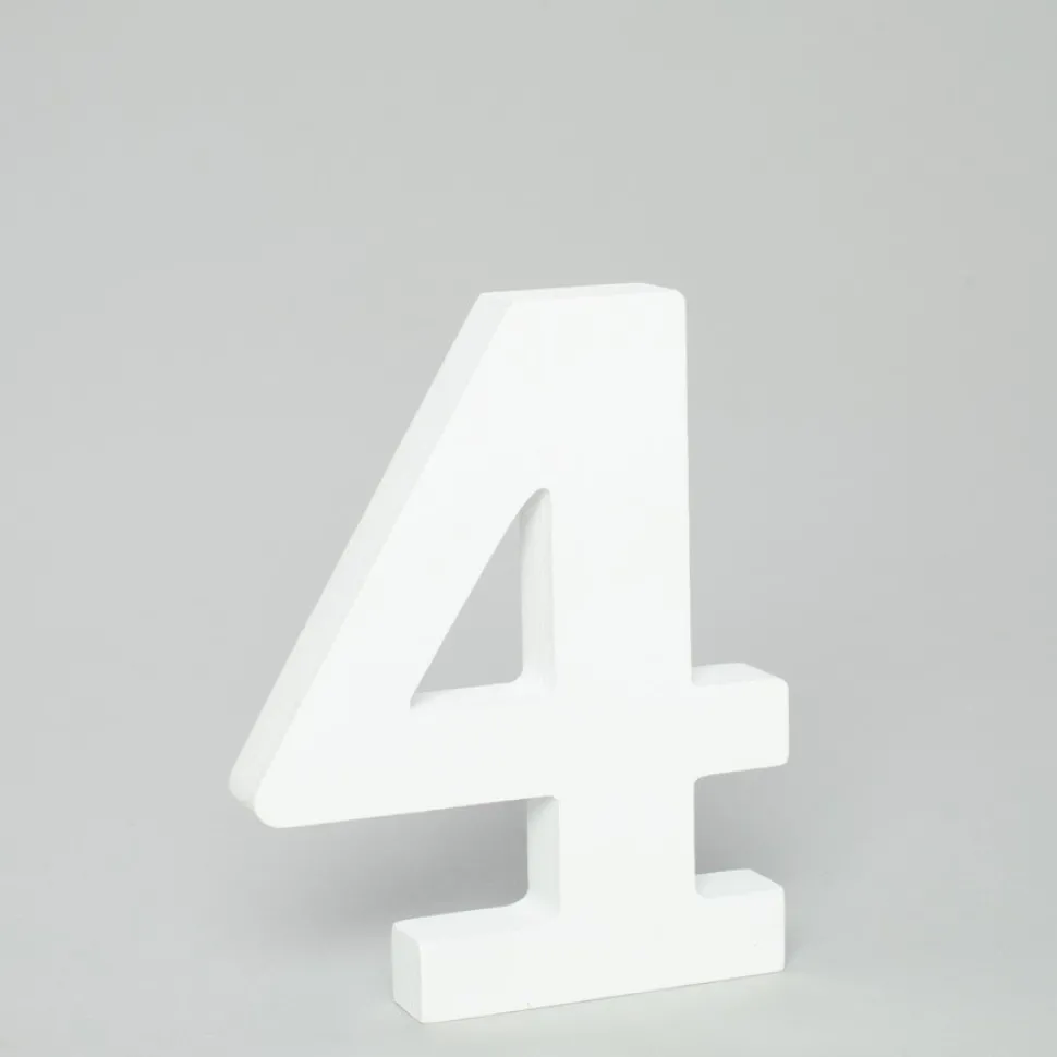 Decostar™ Wood Number 4 - 5"- 24 Pieces